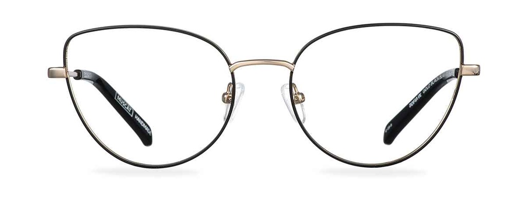 Okulary korekcyjne Sofia Wide Gold Black/Black Magic